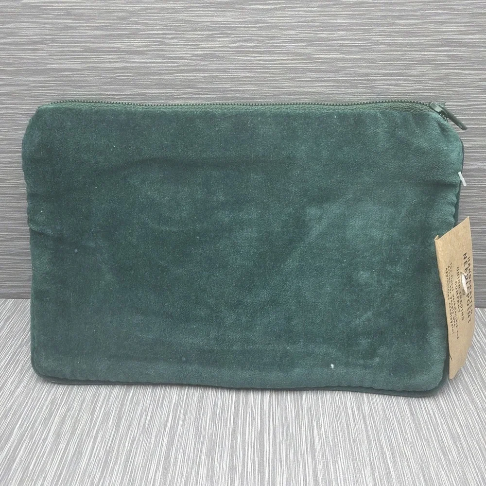 Charles Keath Schnauzer Needlepoint Cosmetic Bag Wool Dog Pouch Vintage NWT